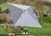 Pacific Lifestyle T2 Challenger Oblong Free Arm, Cantilver Parasol in Light Grey (3.5mx2.6m)