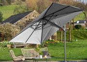 Pacific Lifestyle T2 Challenger Oblong Free Arm, Cantilver Parasol in Light Grey (3.5mx2.6m)