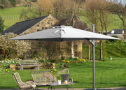 Gommaire T2 Challenger Oblong Free Arm, Cantilver Parasol in Light Grey (3.5mx2.6m)