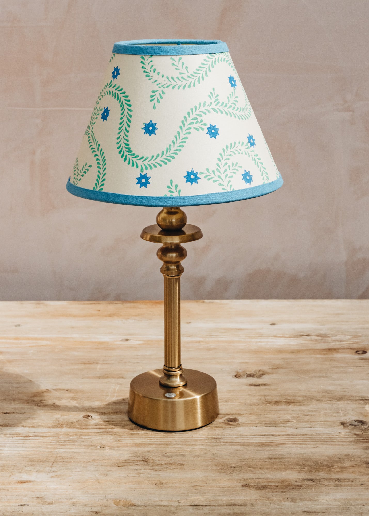 Blue and green lamp sale