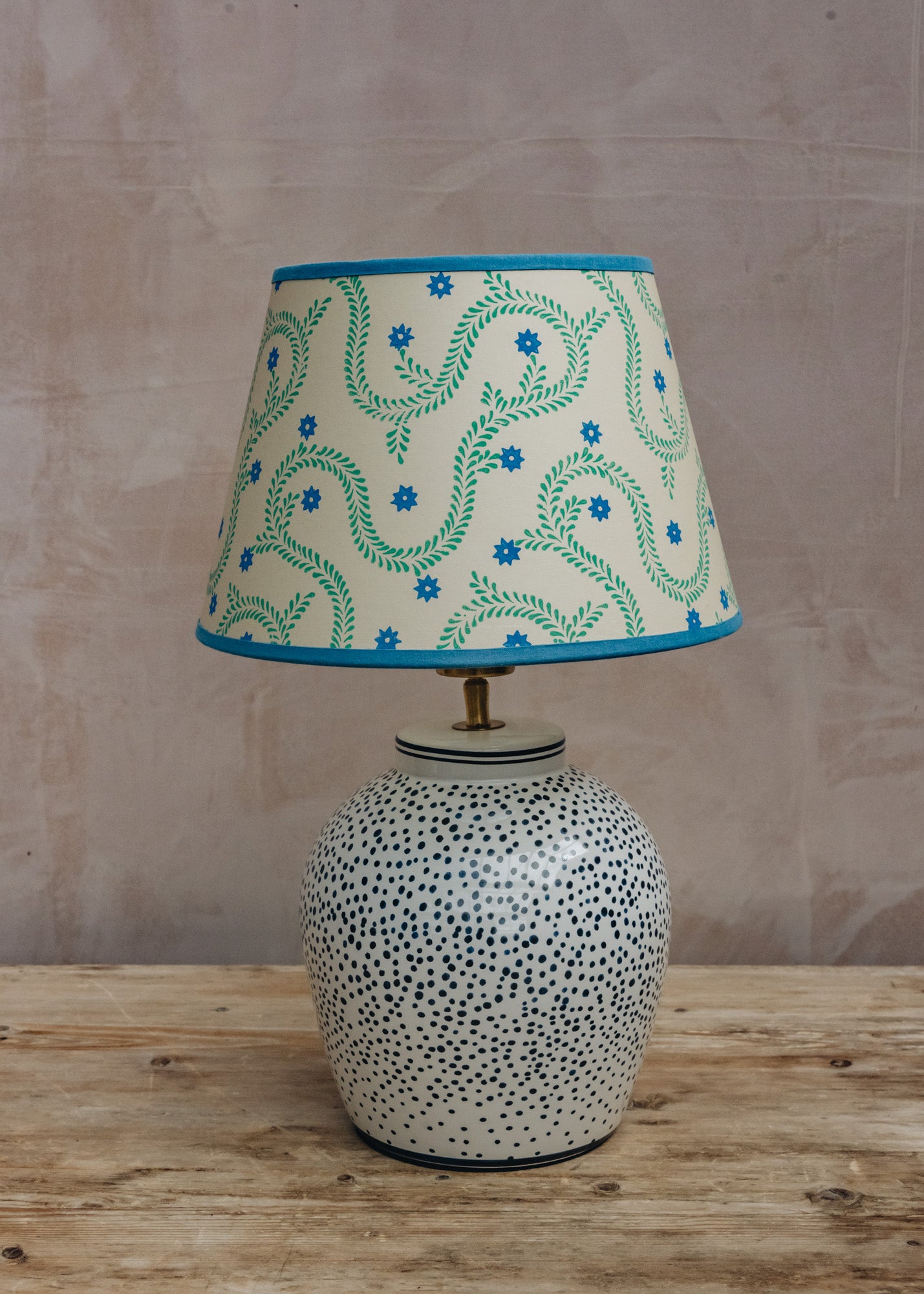 Blue and green lamp sale