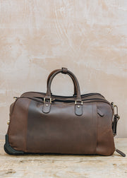 Eribé Ashwood Albert Wheeled Weekender Trolley Bag in Mud
