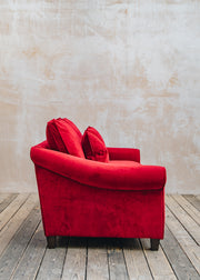 The Hastings Sofa Company Allium Sofa in Linwood Omega Crimson