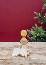 Bungalow Bungalow Angel Marigold Candleholder in Vanilla