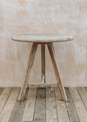 Gommaire Gommaire Anton Teak Round Bar Table in Natural Grey