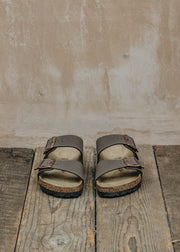Women's Birkenstock Arizona Nubuck Narrow Sandals in Mocha