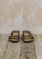 Men's Birkenstock Arizona Oiled Leather Regular Sandals in Habana