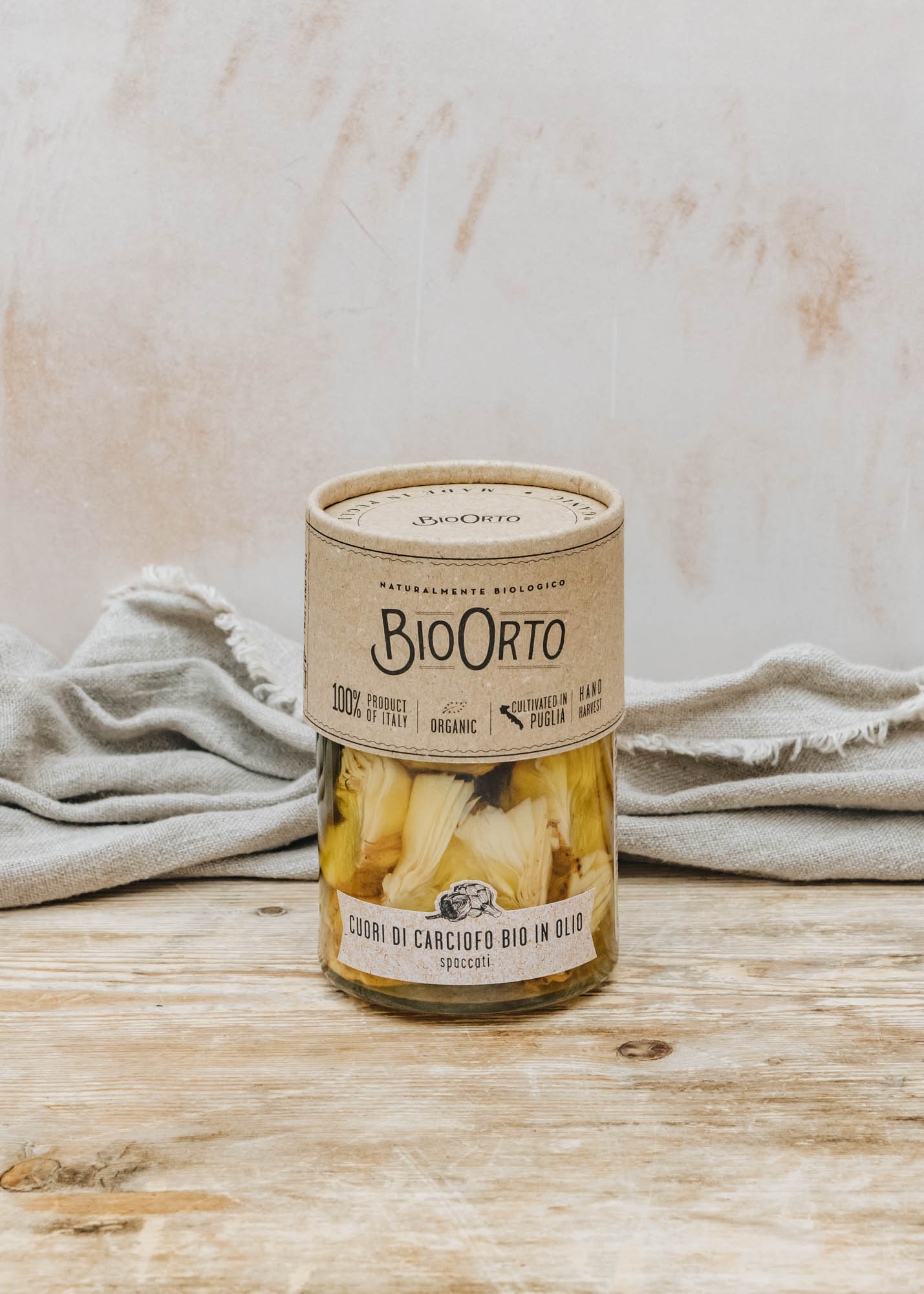 Bio Orto Artichoke Hearts in Extra Virgin Olive Oil, 350g