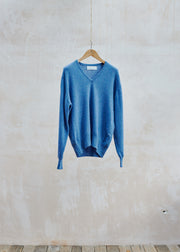 Kenny Ryder Ballantyne Super Geelong Wool V-Neck - S