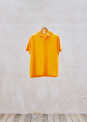 Kenny Ryder Ballantyne Orange Textured Cotton Knit Polo - XL