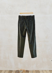 Kenny Ryder Bonne Gueule Chunky Green Cord Trousers - 32