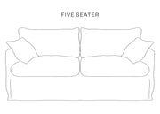 The Hastings Sofa Company Rosa Sofa in Linen Slubby Linen