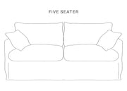 The Hastings Sofa Company Lily Sofas in Indigo Linen