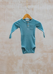 Lil' Atelier Babies' Rajo Bodysuit in Smoke Blue