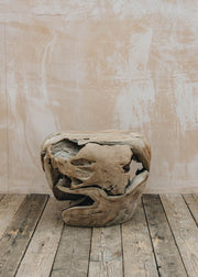 Gommaire Gommaire Ball Teak Root Coffee Table in Natural Grey