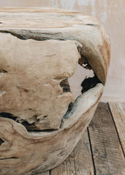 Gommaire Gommaire Ball Teak Root Coffee Table in Natural Grey