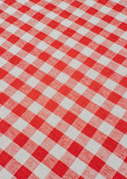Burford Garden Co. Linen Tablecloth in Red Gingham