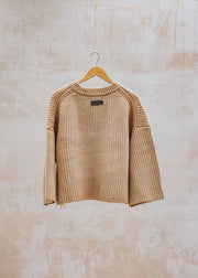 Barbour Lilian Knitted Jumper in Military Brown
