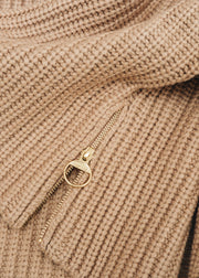 Barbour Lilian Knitted Jumper in Military Brown