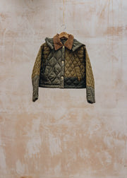 Barbour Lilian Quilted Jacket in Fern Leaf, Sage and Natural