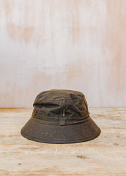 Barbour Waxed Bucket Hat in Olive