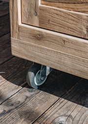 The Garden Furniture Centre Bari Reclaimed Teak Trolley Cabinet and Barbecue