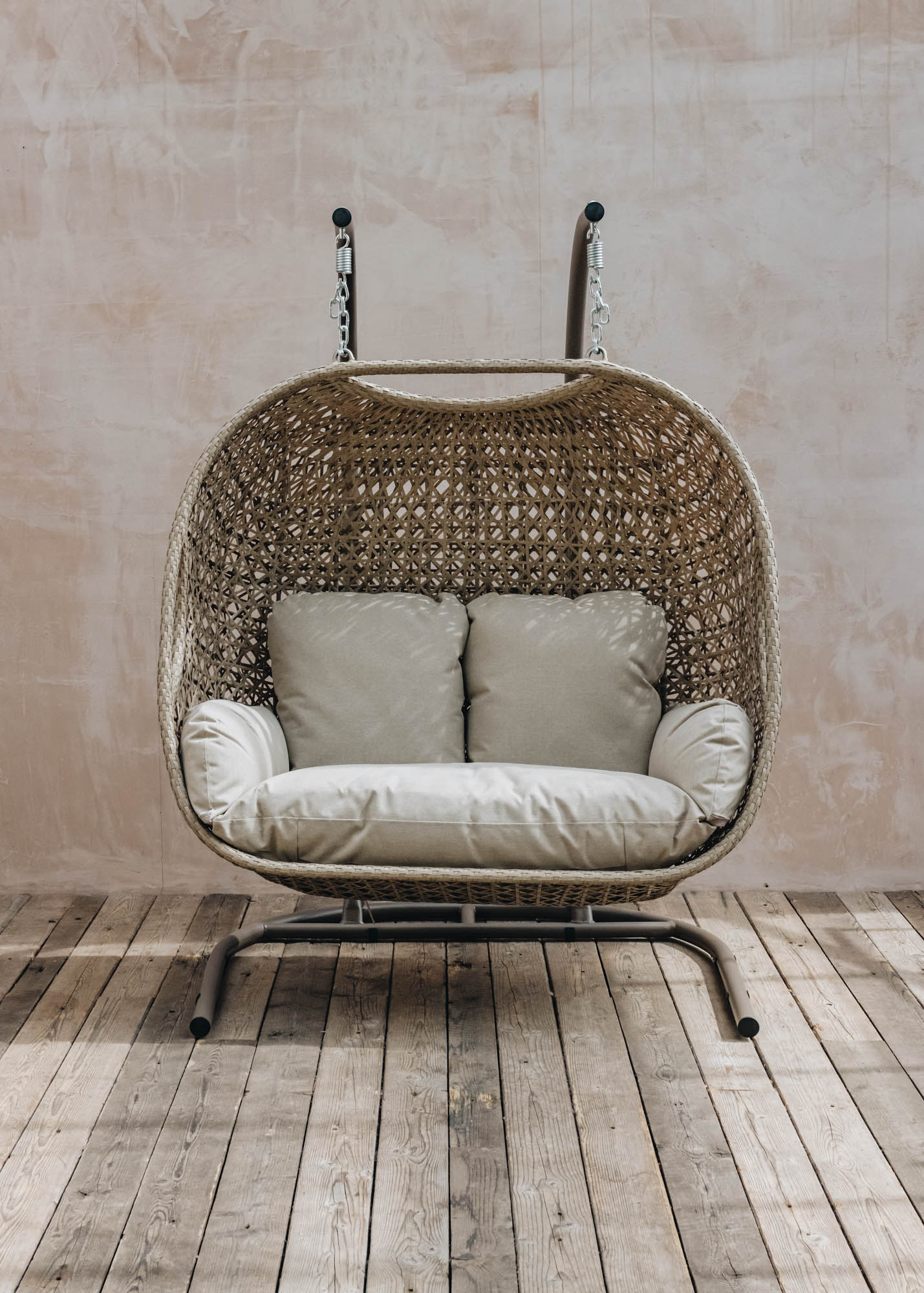 Weave Bramblecrest Double Cocoon Grey Double Cocoon Swing Chair