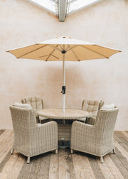 Gommaire Barley Four Seater Round Dining Set