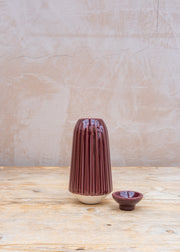 Bergs Potter Glazed Cove Water Cacti in Deep Burgundy, 300ml