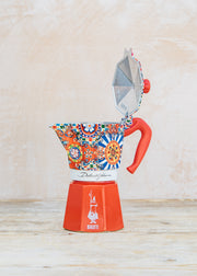Bialetti Dolce and Gabbana Sicilian Cart Moka Express Red, six cup