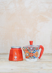 Bialetti Dolce and Gabbana Sicilian Cart Moka Express Red, six cup