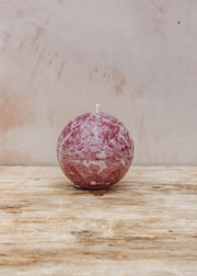Bolo Candle in Old Red, 12cm