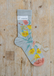 Eribé Celadon Fleurs Socks