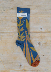 Bonne Maison Denim Plantes Socks