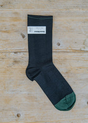 Bonne Maison Faux Noir Uni Dress Socks