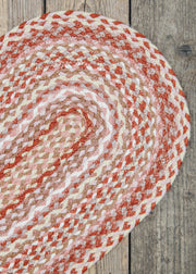 The Braided Rug Co. Heart Rug in Coral