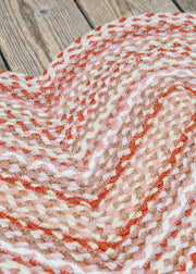 The Braided Rug Co. Heart Rug in Coral