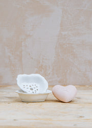 Bonne Maison Heart Shaped Soap and Dish in Rose
