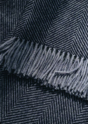 Bronte Moon Herringbone Throw in Blackcurrant