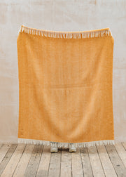 Libeco Herringbone Throw in Pumpkin Spice