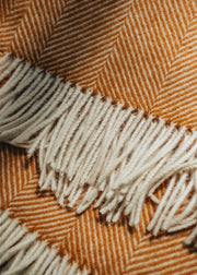 Bronte Moon Herringbone Throw in Pumpkin Spice