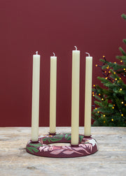 Bungalow Advent Candleholder in Red