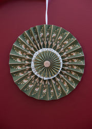 Bungalow Calla Paper Rosette in Olive, 30cm