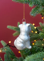 Bungalow Dog Ornament in White