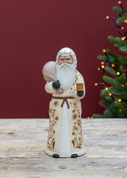 Marigold Santa Candleholder in Vanilla, 22cm