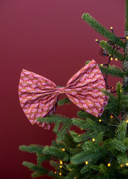 Bungalow Naya Paper Bow in Scarlet and Gold, 26cm