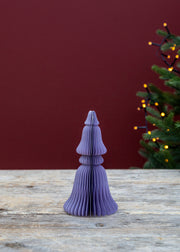 Bungalow Paper Scotch Tree Decoration in Lavender, 16cm