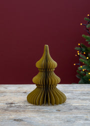 Bungalow Paper Spruce Tree in Ochre, 20cm