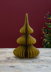 Bungalow Paper Spruce Tree in Ochre, 30cm