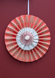 Bungalow Samira Paper Rosette in Scarlet, 26cm